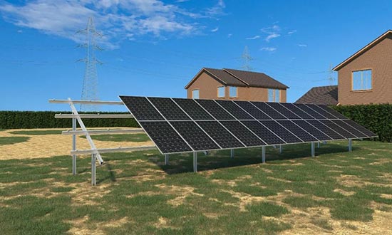 sistema de montaje solar fotovoltaico redondo