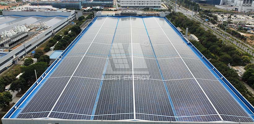 Proyecto solar de techo metálico de 21 MW en Xiamen, China