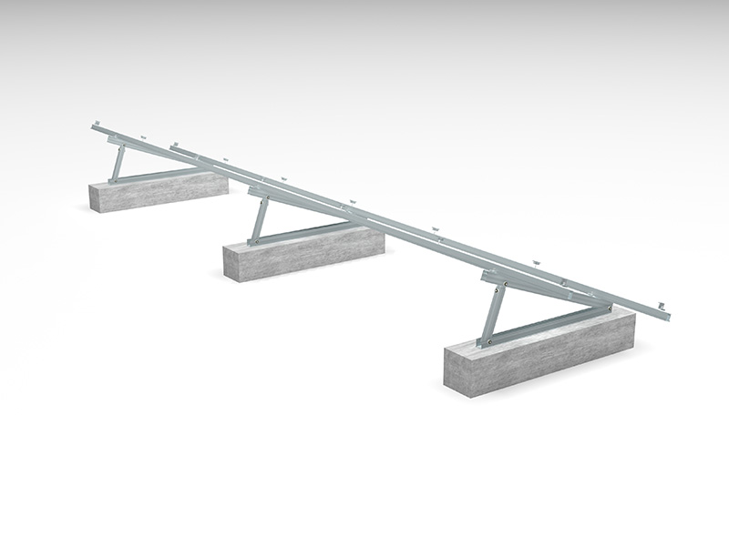 techo plano de aluminio pv sistema de montaje