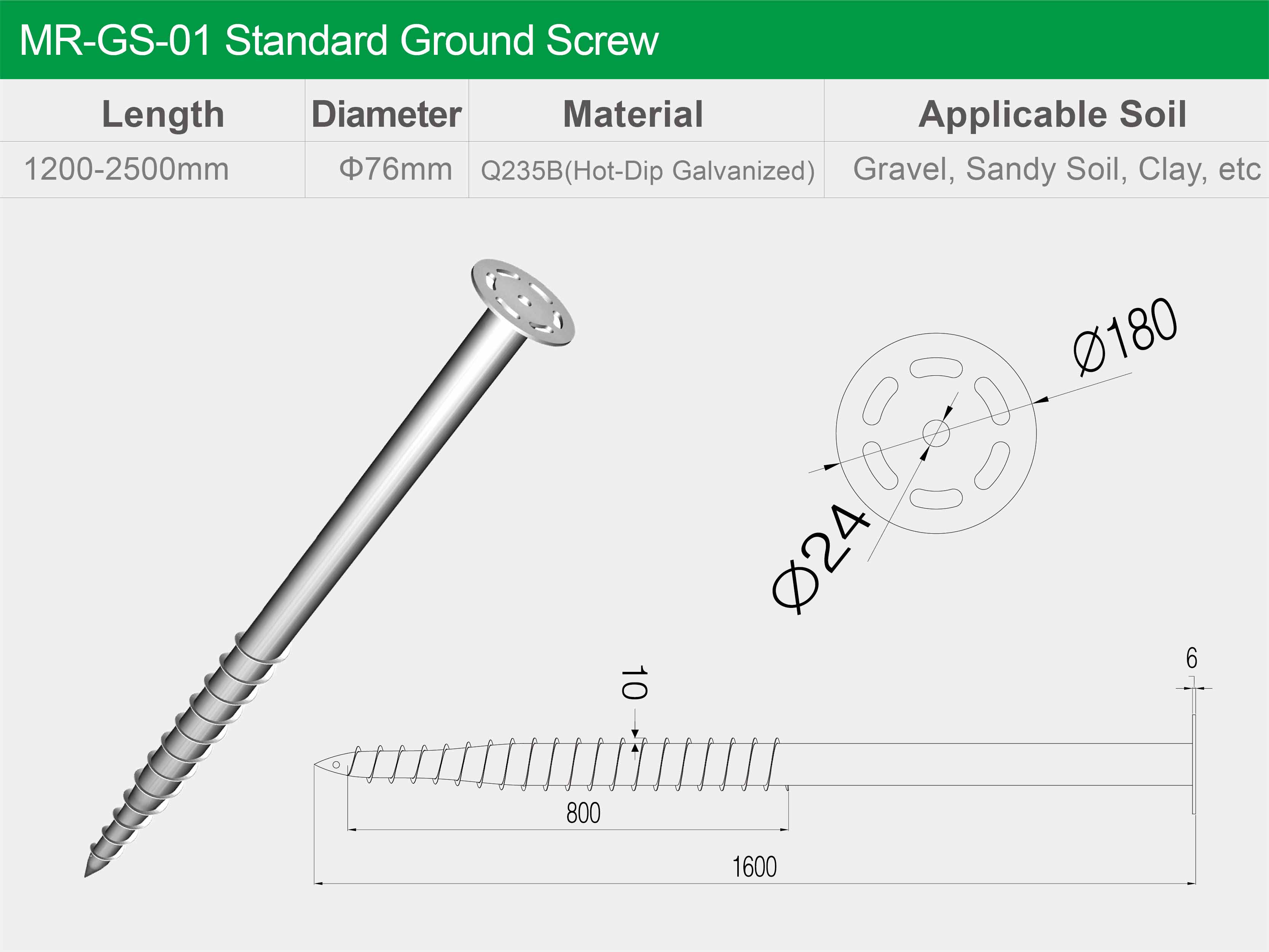 solar ground screw