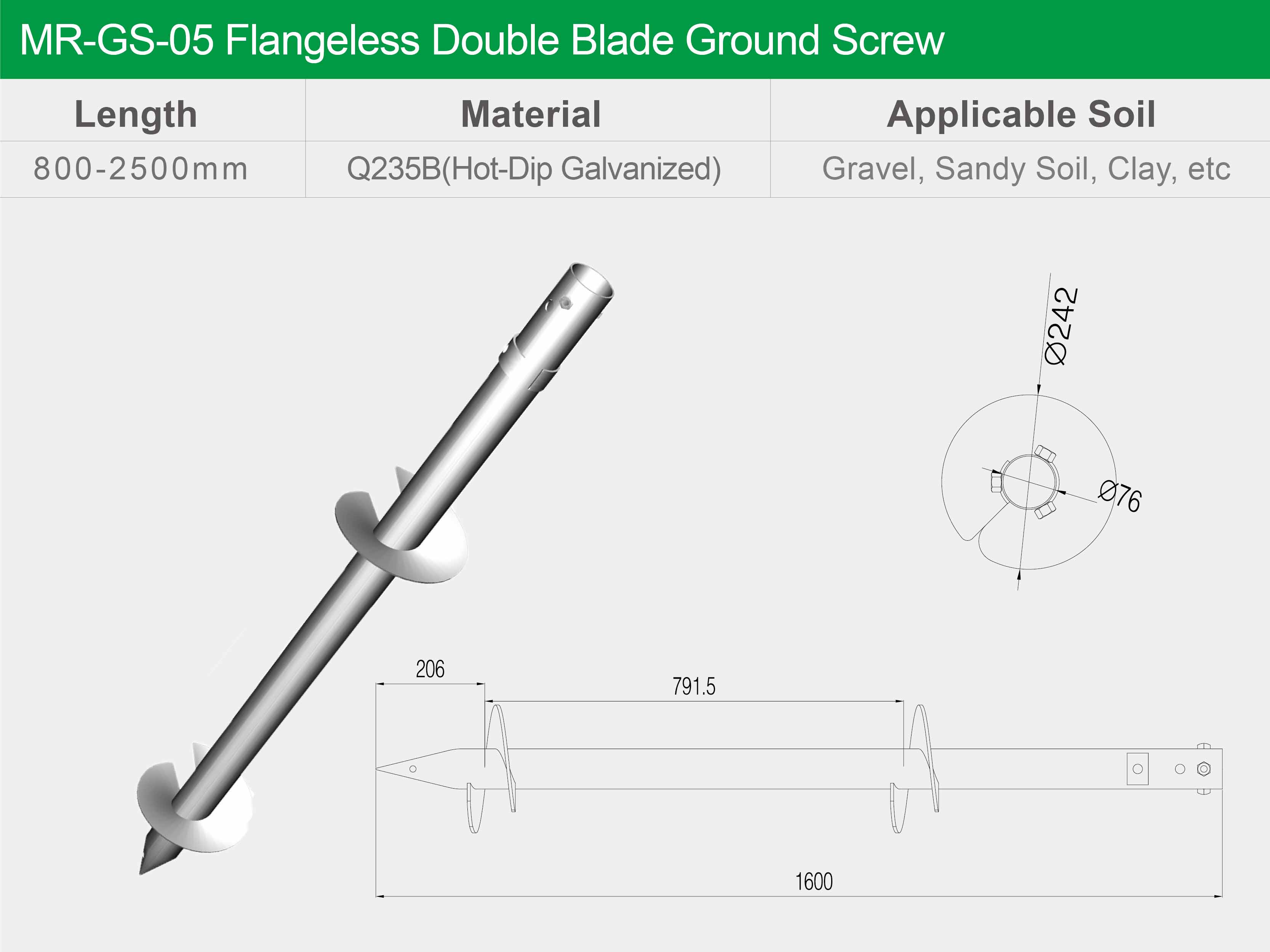 solar ground screw