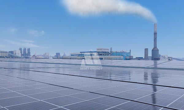 Montaje personalizado de Mibet para el sistema solar en azotea de 66 MW de Dexin Steel