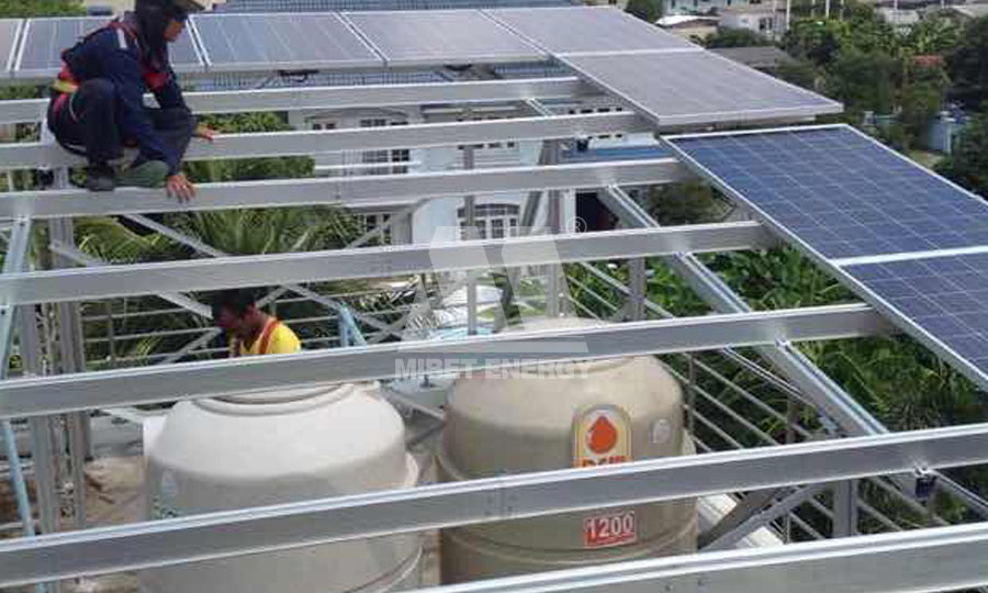 fijaciones de techo de paneles solares en tailandia