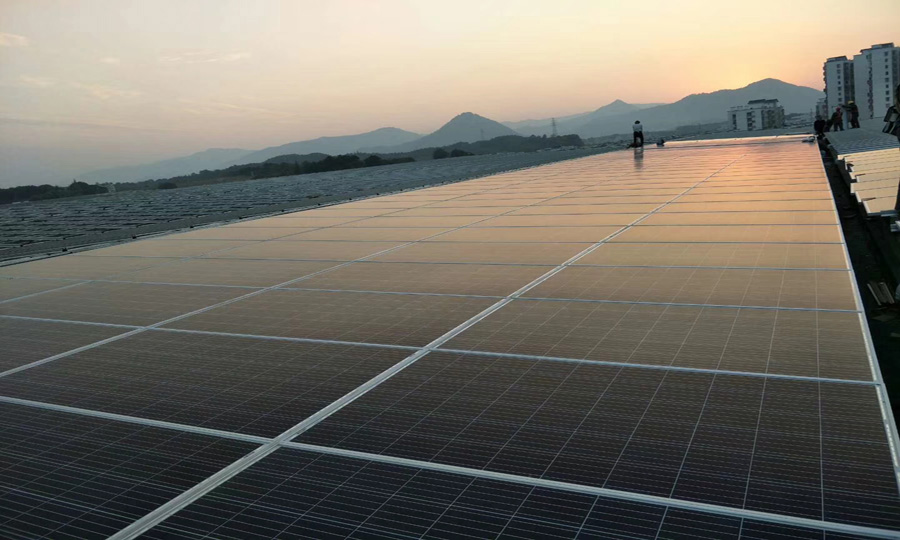 sistema de montaje solar de techo plano en china